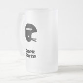 サッカーヘルメットギーク州 フロストグラスビールジョッキ (正面左)