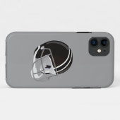 サッカーヘルメットシルバー Case-Mate iPhoneケース (裏面(横))
