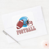 サッカーヘルメット及びボール スクエアシール (封筒)