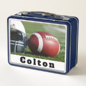 サッカーヘルメット及びボール メタルランチボックス (裏面)