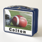 サッカーヘルメット及びボール メタルランチボックス (正面)