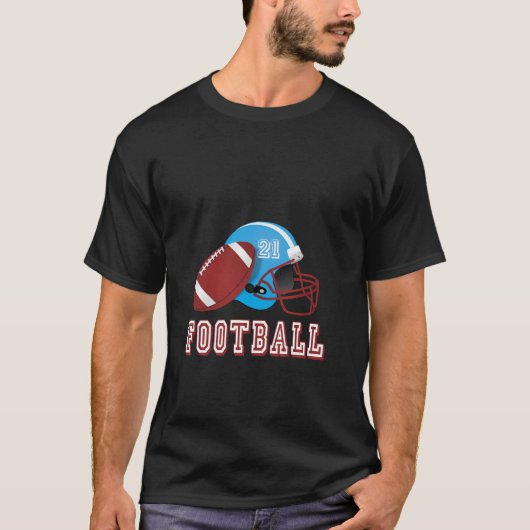 サッカーヘルメット及びボール Tシャツ (正面)