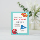 サッカーヘルメット子供の誕生日パーティー 招待状 (スタンド正面)