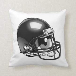 サッカーヘルメット白黒ピロー クッション