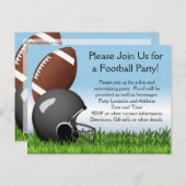 サッカーヘルメット/ボール インビテーションポストカード (正面/裏面)