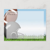 サッカーヘルメット/ボール インビテーションポストカード (裏面)