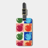 サッカーヘルメッポップ・アートのトアート旅行荷物タグ ラゲッジタグ (正面縦)