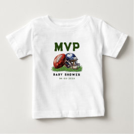 サッカーベイビーシャワー| リトルオールスターがやってくる ベビーTシャツ