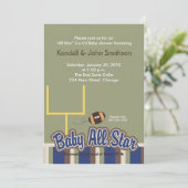 サッカーベビーオールスターズベビーシャワー招待状#1 招待状 (スタンド正面)