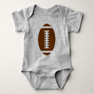 サッカーベビーグレイ Front Football Graphic ベビーボディスーツ