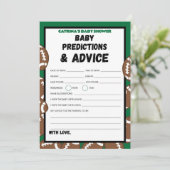 サッカーベビーシャワーゲーム，サッカー – 編集可能な名前， 招待状 (スタンド正面)