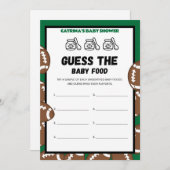 サッカーベビーシャワーゲーム，サッカー – 編集可能な名前， 招待状 (正面/裏面)