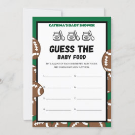 サッカーベビーシャワーゲーム，サッカー – 編集可能な名前， 招待状