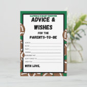 サッカーベビーシャワーゲーム，サッカー – 編集可能な名前， 招待状 (スタンド正面)