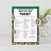 サッカーベビーシャワーゲーム，サッカー – 編集可能な名前， 招待状 (スタンド正面)