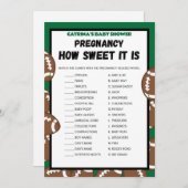 サッカーベビーシャワーゲーム，サッカー – 編集可能な名前， 招待状 (正面/裏面)