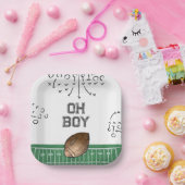 サッカーベビーシャワープレート |フットボールシャワー ペーパープレート (パーティー)