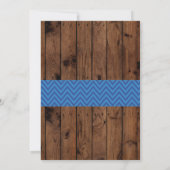 サッカーベビーシャワーボーイブルーウッドサッカー招待状 招待状 (裏面)