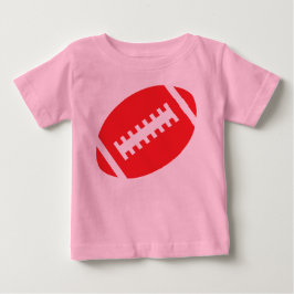 サッカーベビーピンクツツ |フロントレッドサッカー ベビーTシャツ