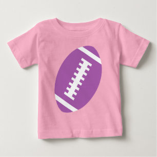 サッカーベビーラベンダー Front Purple Football ベビーTシャツ
