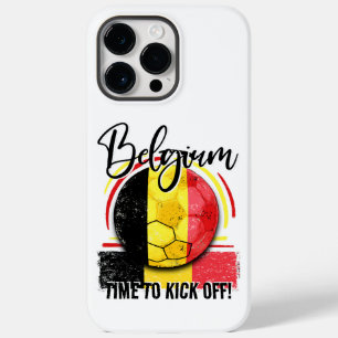 サッカーベルギー国旗、ヴィンテージサッカースポーツ Case-Mate iPhone 14 PRO MAXケース