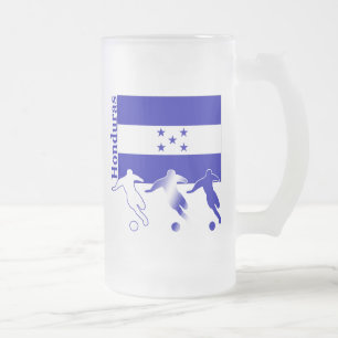 サッカーホンジュラス フロストグラスビールジョッキ