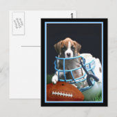 サッカーボクサーの子犬用はがき ポストカード (正面/裏面)