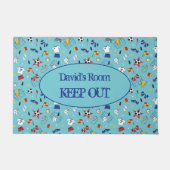 サッカーボーイズベッドルームア保ウトアウト ドアマット (正面)