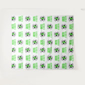 サッカーボーイズ6歳誕生日 | ステップリピート背景 タペストリー (正面(横))