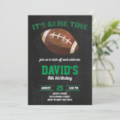 サッカーボーイバースデーパーティーChalkboardスポーツ 招待状 (スタンド正面)