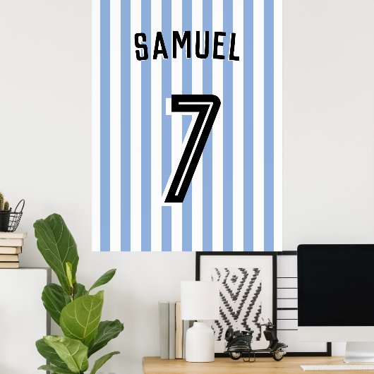 サッカーボーイルームデコールポスター ポスター (ホームオフィス)