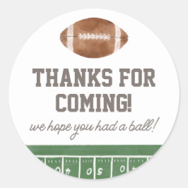 サッカーボーイ誕生日パーティーありがとう ラウンドシール