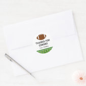 サッカーボーイ誕生日パーティーありがとう ラウンドシール (封筒)