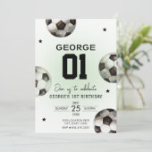 サッカーボーイ誕生日パーティー 招待状 (スタンド正面)