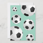 サッカーボールおもしろいスポーツ子供の誕生日 招待状 (裏面)