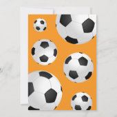 サッカーボールおもしろいスポーツ子供の誕生日 招待状 (裏面)