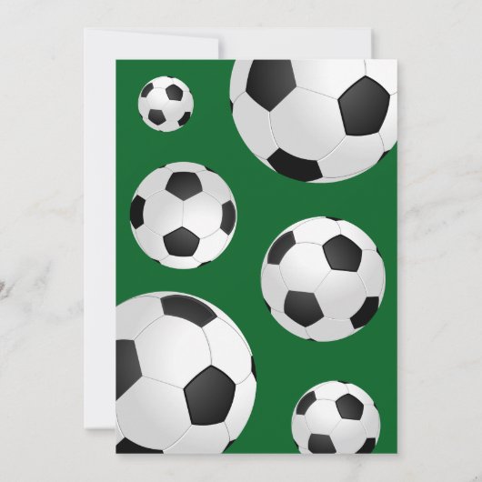 サッカーボールおもしろいスポーツ子供の誕生日 招待状 (裏面)