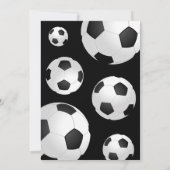 サッカーボールおもしろいスポーツ子供の誕生日 招待状 (裏面)