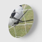サッカーボールおよびゴール ラウンド壁時計 (傾斜)