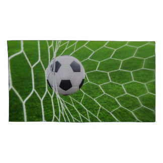 サッカーボールおよび網の組の枕カバー 枕カバー