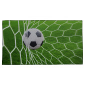 サッカーボールおよび網の組の枕カバー 枕カバー (正面右)