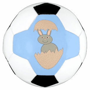 サッカーボールから孵化風変わりしたバニー サッカーボール