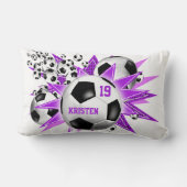 サッカーボールが女の子を噴き出すサッカー ランバークッション (裏面)