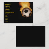 サッカーボールが消防カードに 名刺 (正面/裏面)