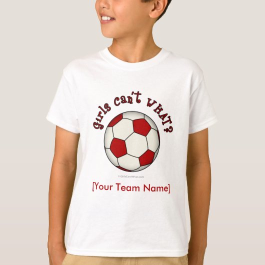 サッカーボールが赤 Tシャツ (正面)