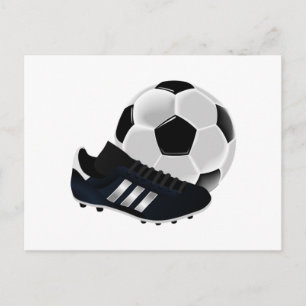 サッカーボールとクリーツ ポストカード
