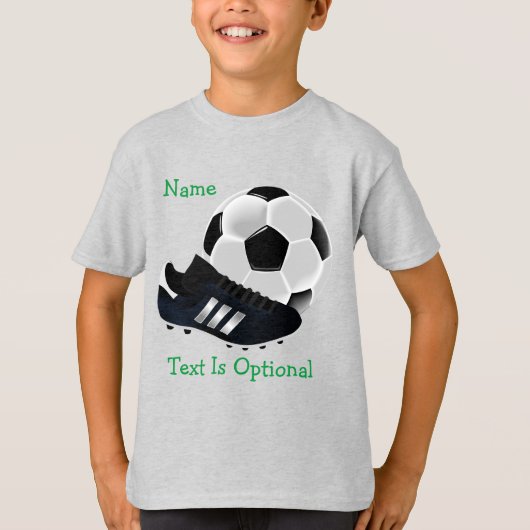サッカーボールとクリート Tシャツ (正面)