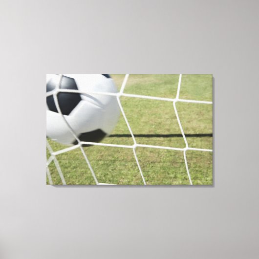 サッカーボールとゴール3 キャンバスプリント (正面)