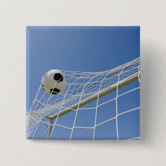 サッカーボールとゴール3 缶バッジ (正面)