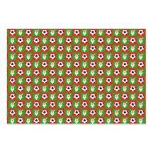 サッカーボールとサンタレッド&グリーンクリスマス